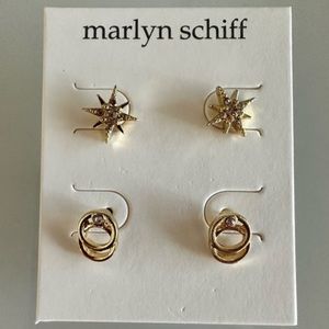 Marlyn Schiff Starburst/Infinity CZ Stud Set